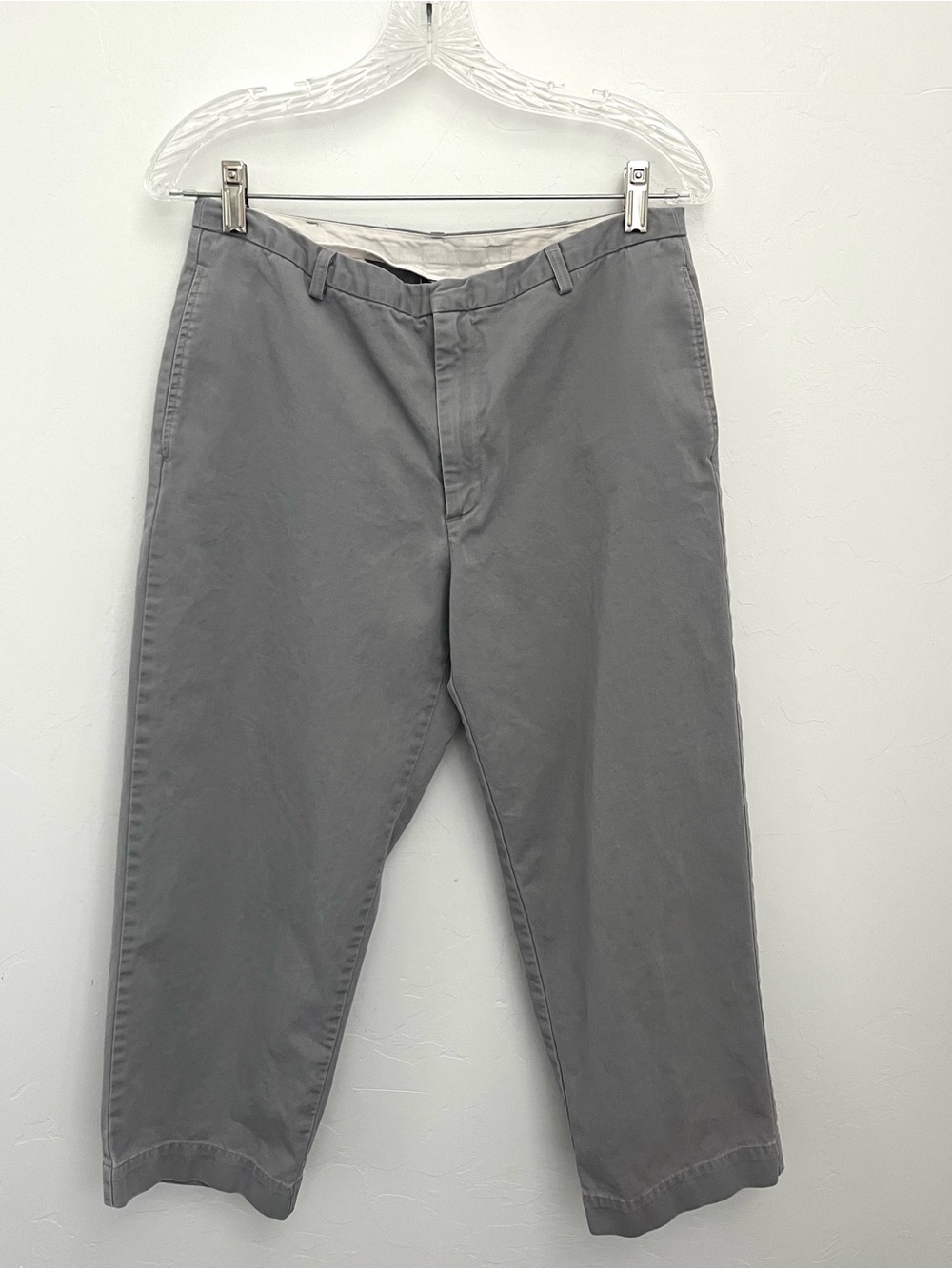 Vintage 90s GAP Grey Cropped Chino Trousers - 23.5" Inseam